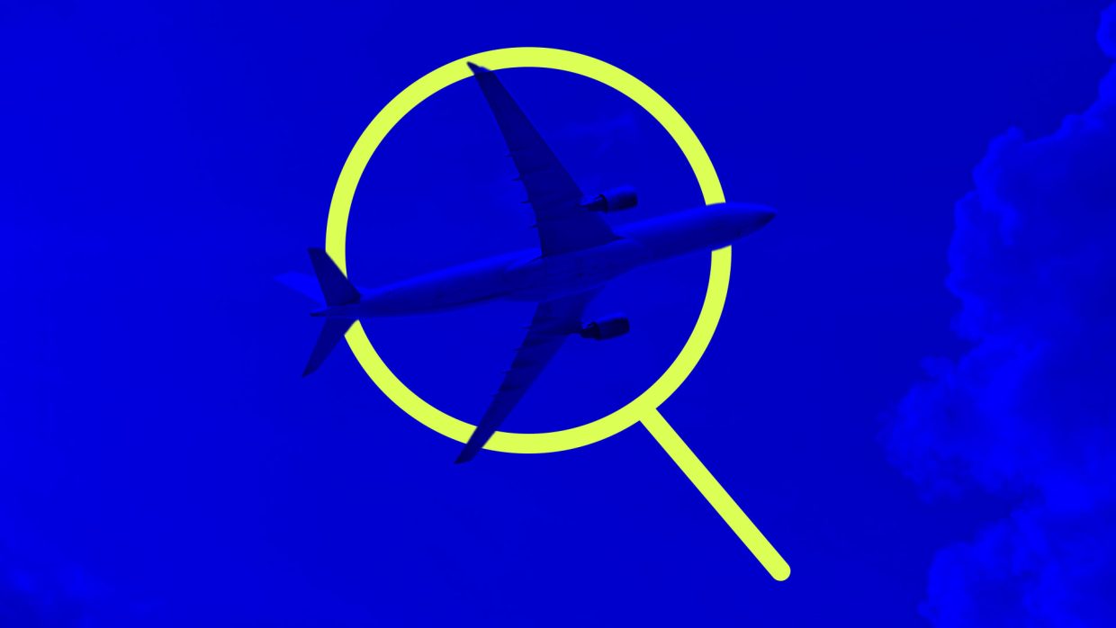 Picture of a plane flying in the sky